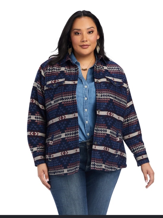 Ariat Jackets & Blazers - Ariat Navy Aztec-Pattern Button Front Jacket